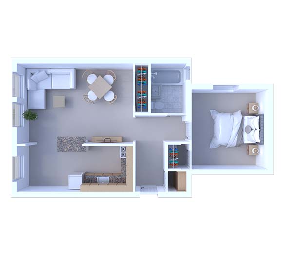 1 Bedroom Floor Plan A3