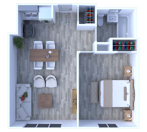 1 Bedroom Floor Plan A1