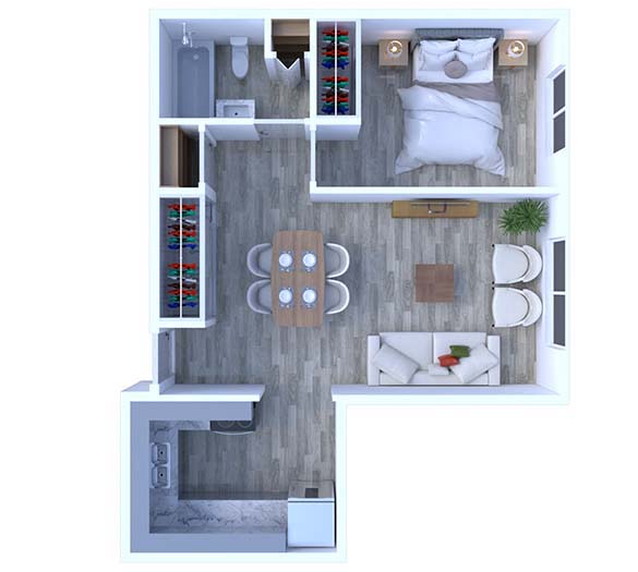 1 Bedroom Floor Plan A2