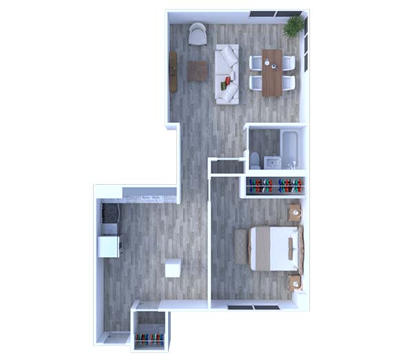 1 Bedroom Floor Plan A6