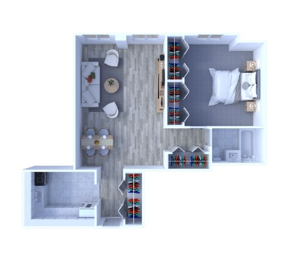 1 Bedroom Floor Plan A1