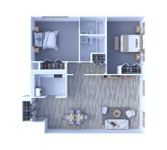 2 Bedrooms Floor Plan B2