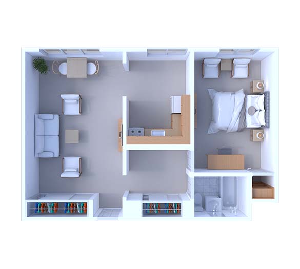 1 Bedroom Floor Plan A4