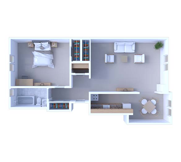 1 Bedroom Floor Plan A3