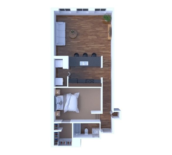 1 Bedroom Floor Plan A3
