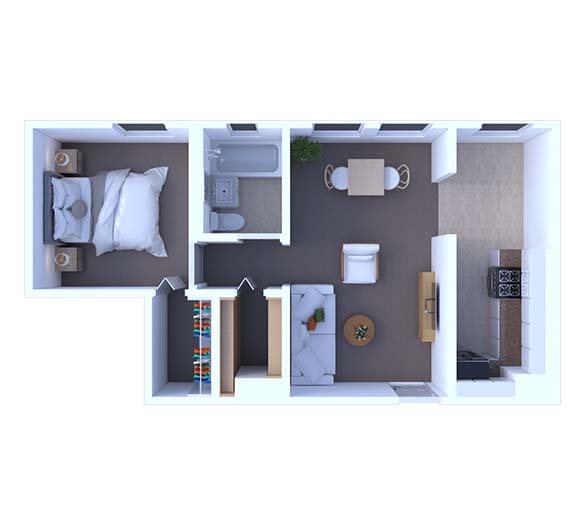1 Bedroom Floor Plan A2