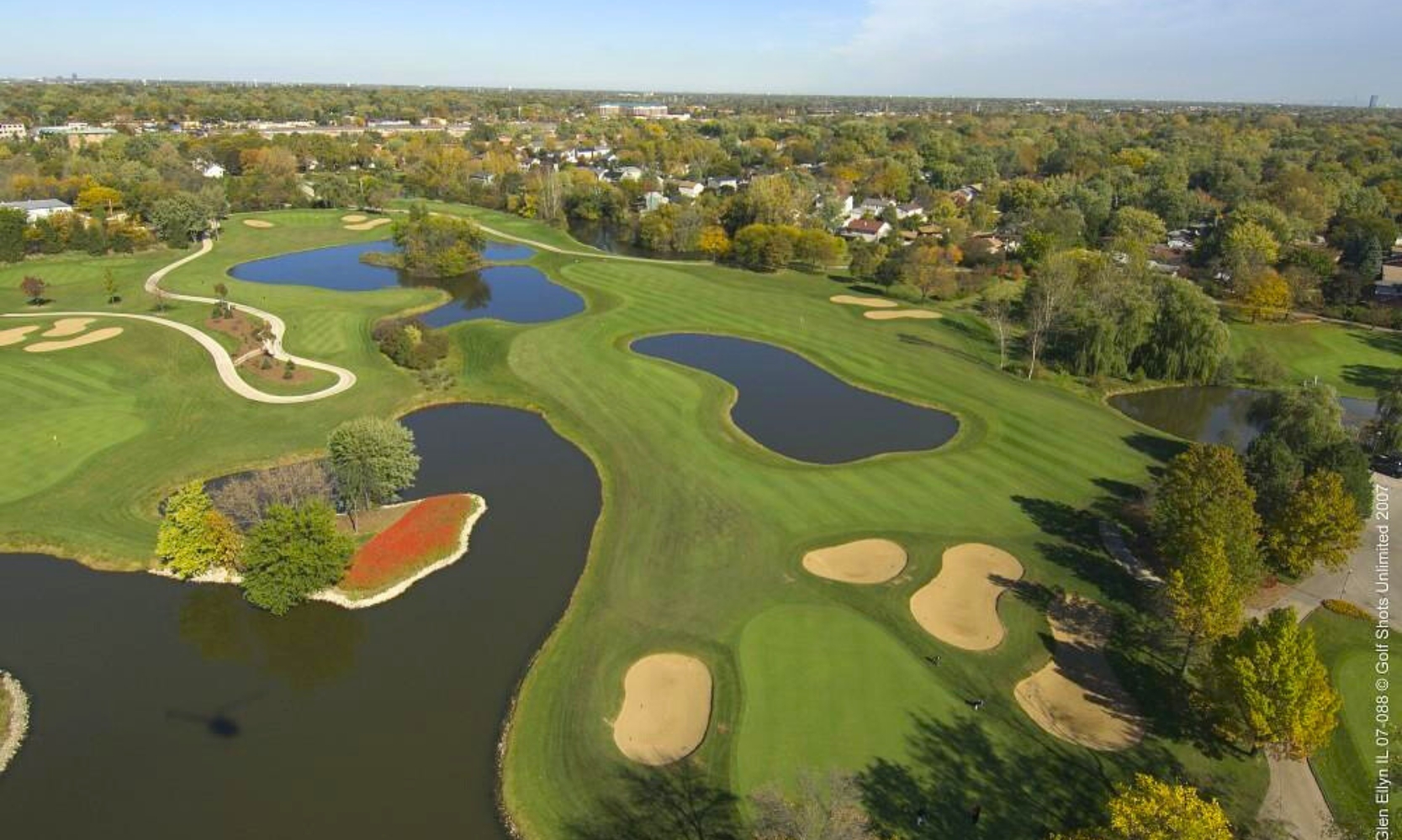 Aerial view image of Village Links of Glen Ellyn golf course in Glen Ellyn, IL