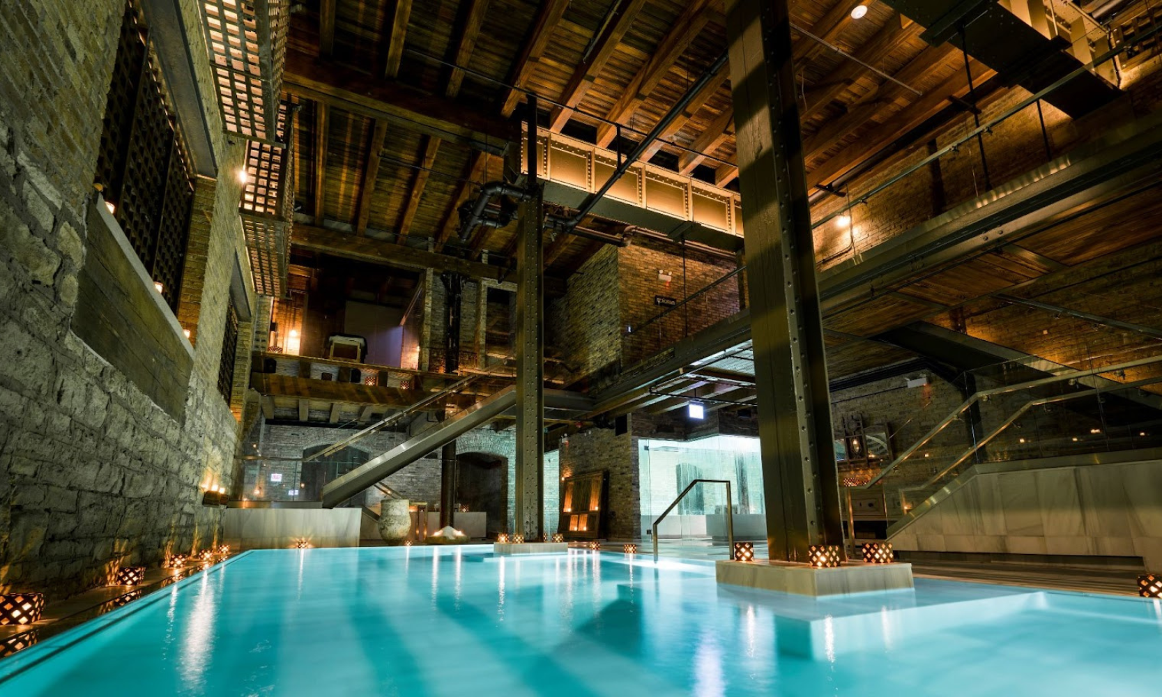 Interior image of the AIRE Ancient Baths Chicago bath area